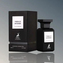 Load image into Gallery viewer, Image: Fabulo Intense Perfume 80ml EDP - A bottle of Maison Alhambra&#39;s unapologetically alluring fragrance, inspired by Tom Ford F***ing Fabulous, featuring notes of Clary Sage, Lavender, Bitter Almond, Vanilla, Orris, Leather, Tonka Bean, Cashmeran, White Woods, and Amber.