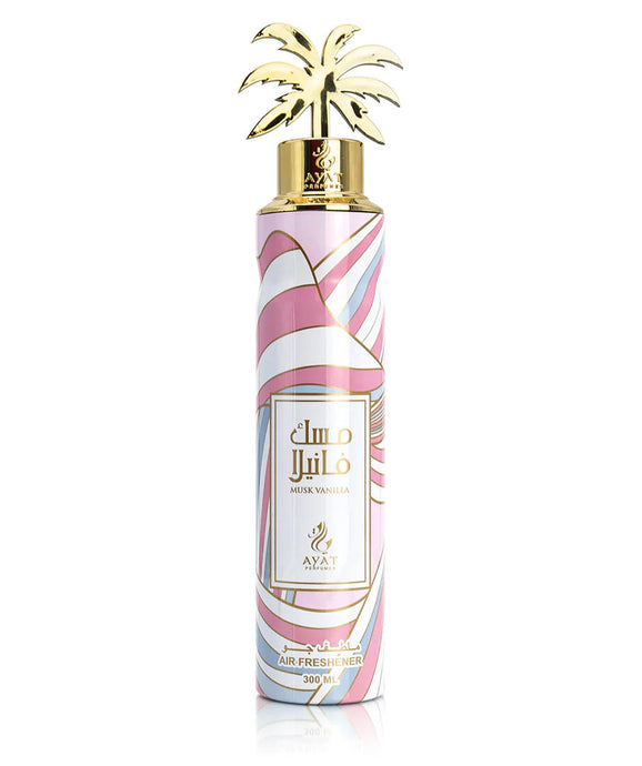 MUSK VANILLA Air Freshener 300ml by AYAT Perfumes - Relaxing Fragrance in Elegant Bottle