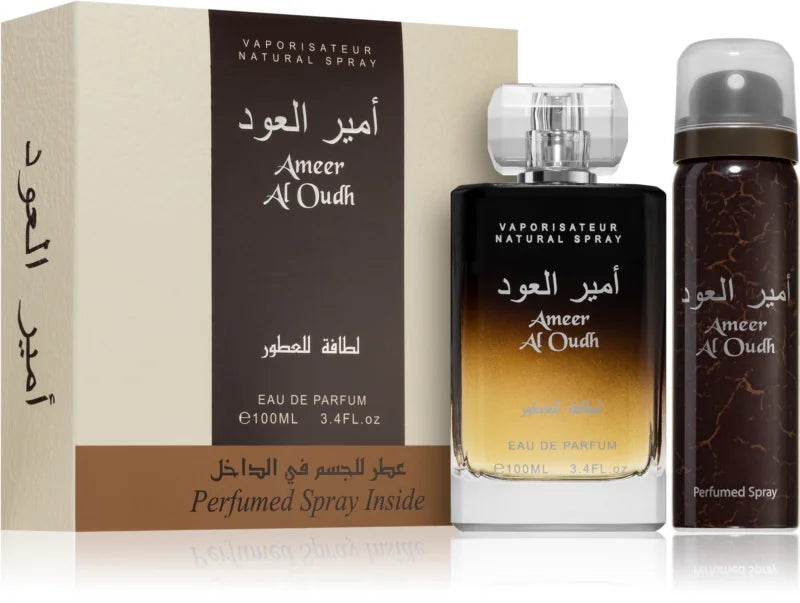 Ameer Al Oudh 100ml+Body Deodorant Spray EDP Oud by Lattafa